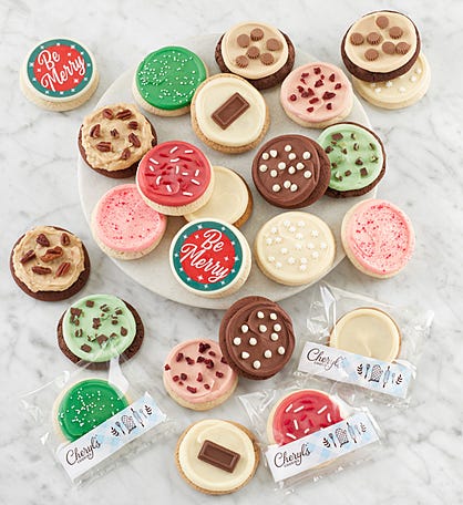 Bow Gift Box - Buttercream-Frosted Holiday Cookies